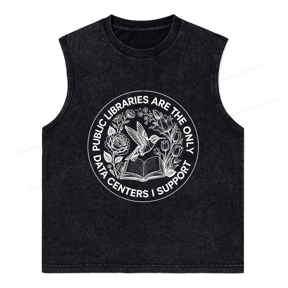 Pagewing Public Libraries16091 Bookish Unisex Washed Tank Top