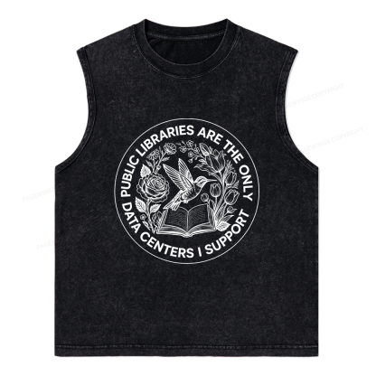 Pagewing Public Libraries16091 Bookish Unisex Washed Tank Top