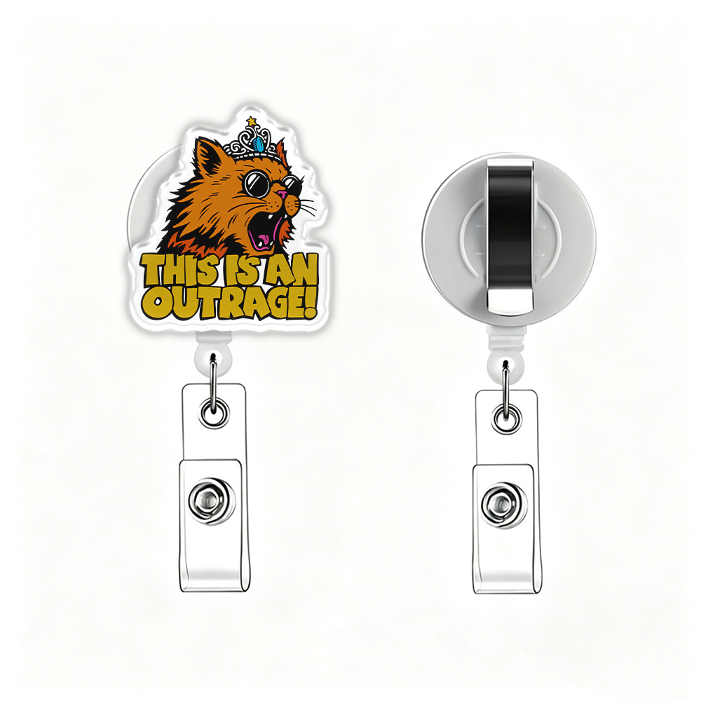 Pagewings This is an Outrage Acrylic Badge Clip