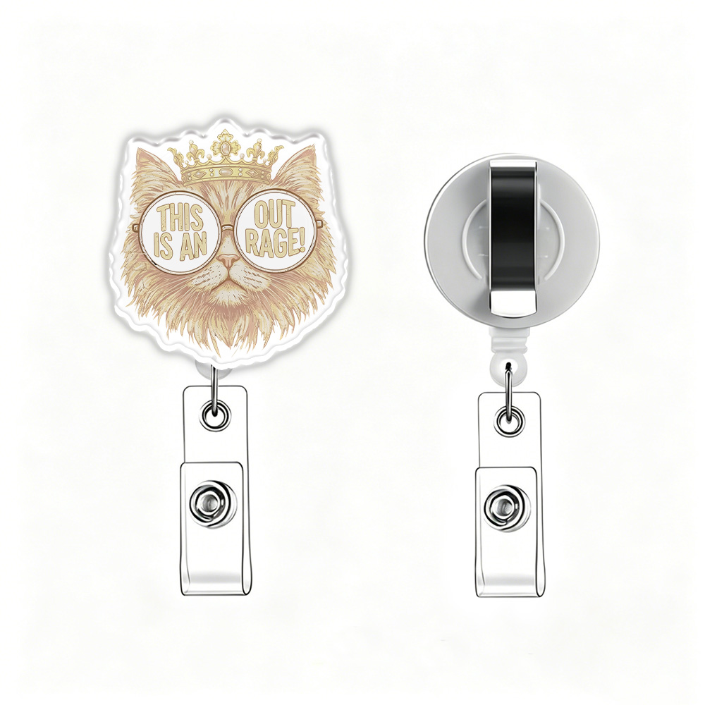 Pagewings This is an Outrage Acrylic Badge Clip