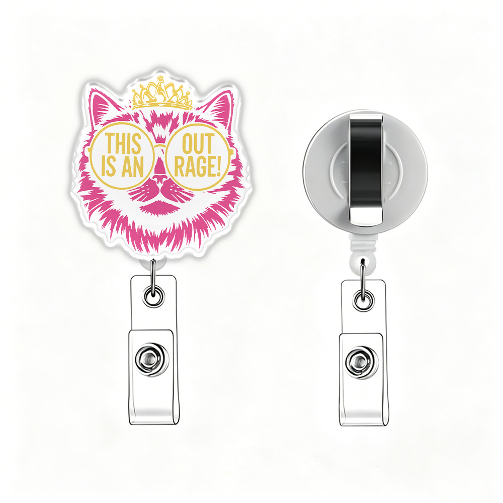 Pagewings This is an Outrage Acrylic Badge Clip