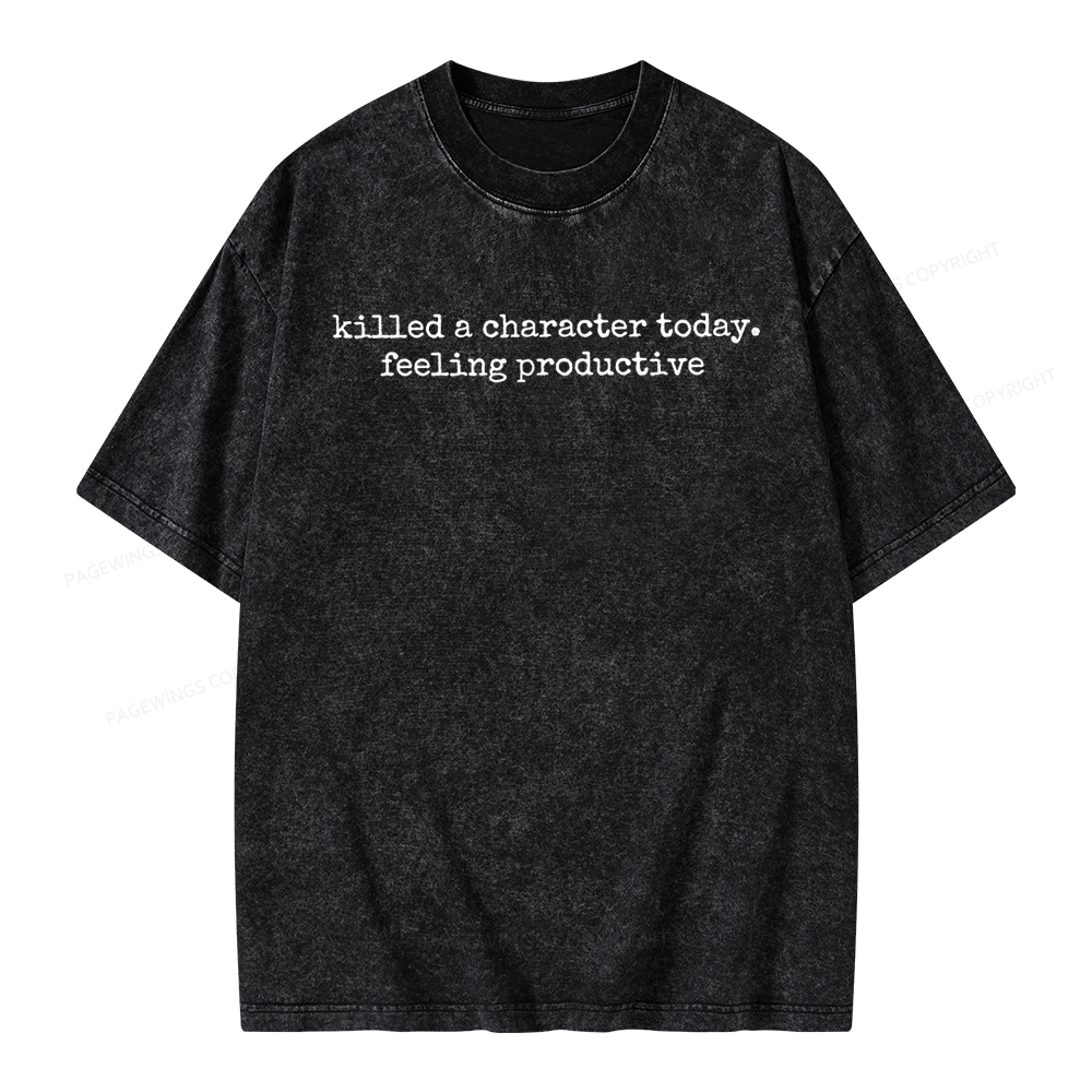 Pagewings Funny Writer Unisex Washed T-shirt