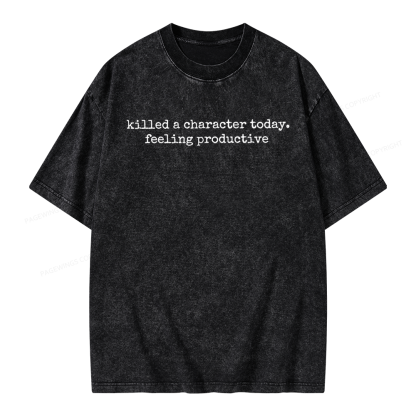 Pagewings Funny Writer Unisex Washed T-shirt