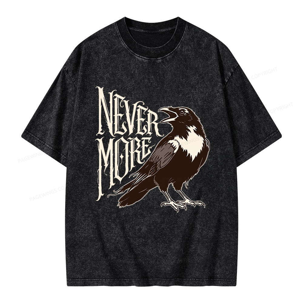 Pagewing Nevermore Unisex Washed T-shirt