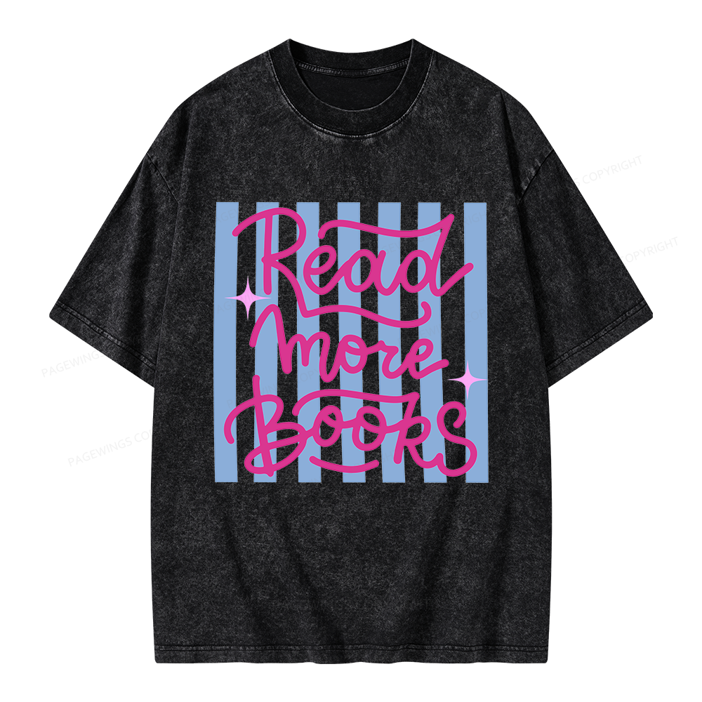 Pagewing Read More Books Unisex Washed T-shirt
