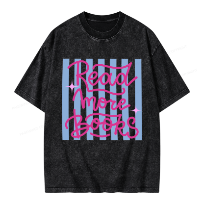 Pagewing Read More Books Unisex Washed T-shirt