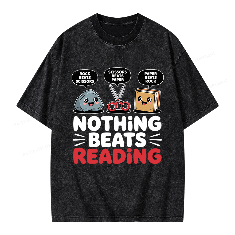 Pagewing Reading Teacher Unisex Washed T-shirt