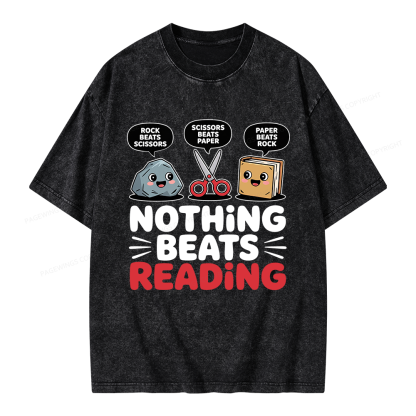 Pagewing Reading Teacher Unisex Washed T-shirt