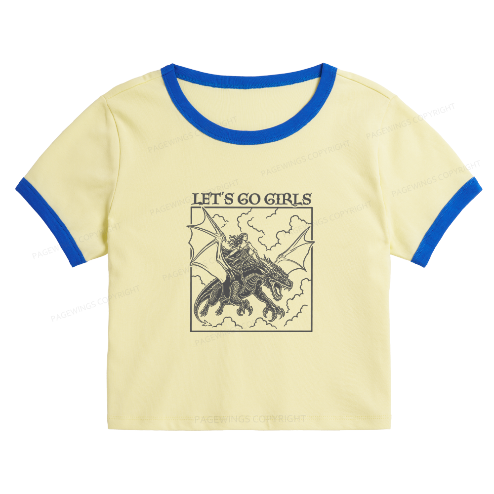 Pagewing Let's Go Girls 16145 Bookish Baby Tee Cropped Ringer T-Shirt