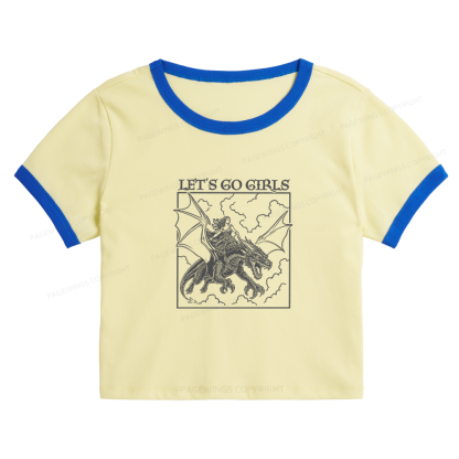 Pagewing Let's Go Girls 16145 Bookish Baby Tee Cropped Ringer T-Shirt
