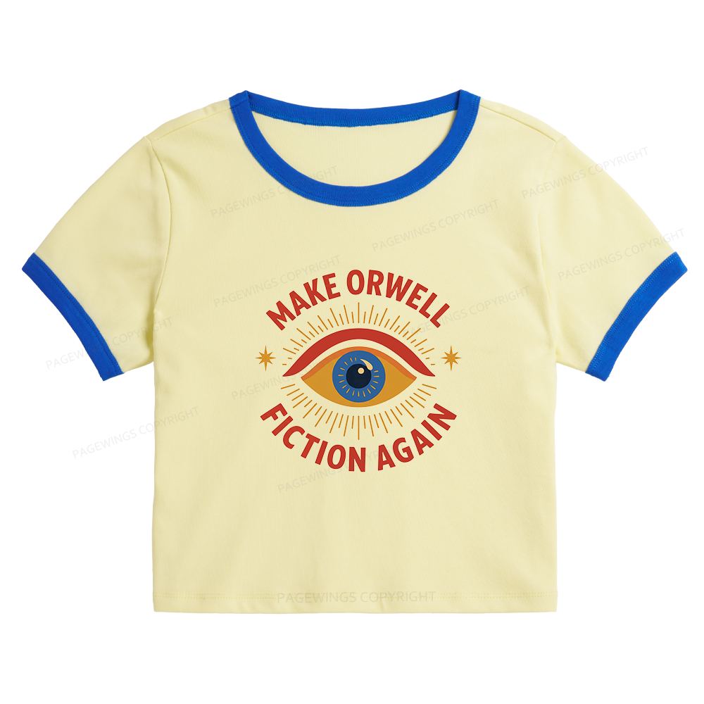 Pagewings Dystopia Quote 16117 Bookish Baby Tee Cropped Ringer T-Shirt