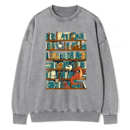 Pagewings Library of the Ring Unisex Washed Sweatshirt