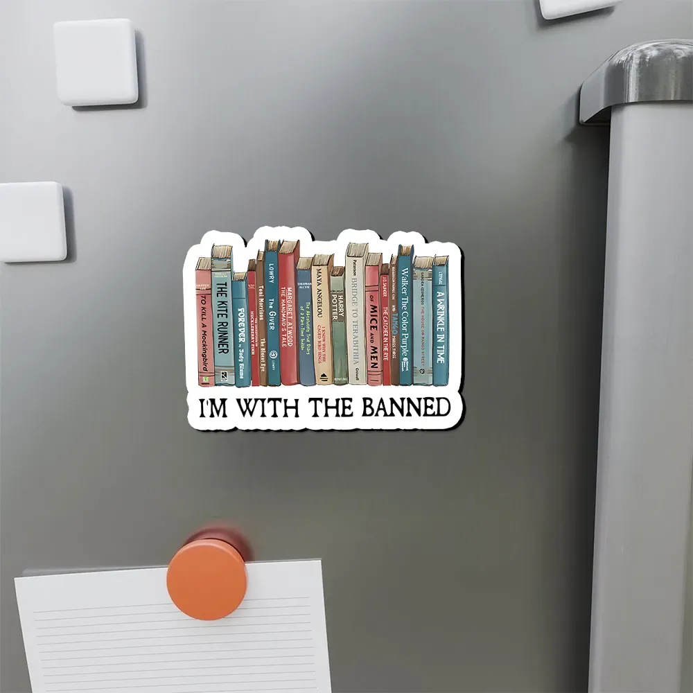 Pagewings I'm With The Banned Fridge Magnet