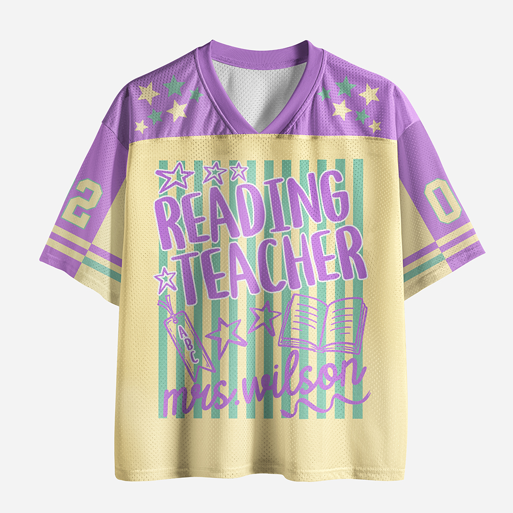Pagewings Reading Teacher Mrs. Wilson Unisex Mesh Jersey