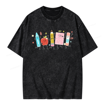 Pagewing Back To School Unisex Washed T-shirt