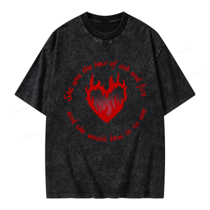 Pagewing Fantasy Book Lover Unisex Washed T-shirt
