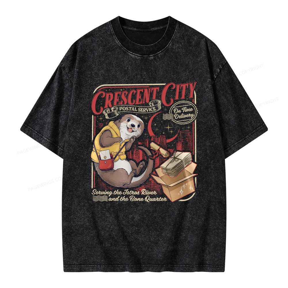 Pagewing Fantasy Book Lover Unisex Washed T-shirt