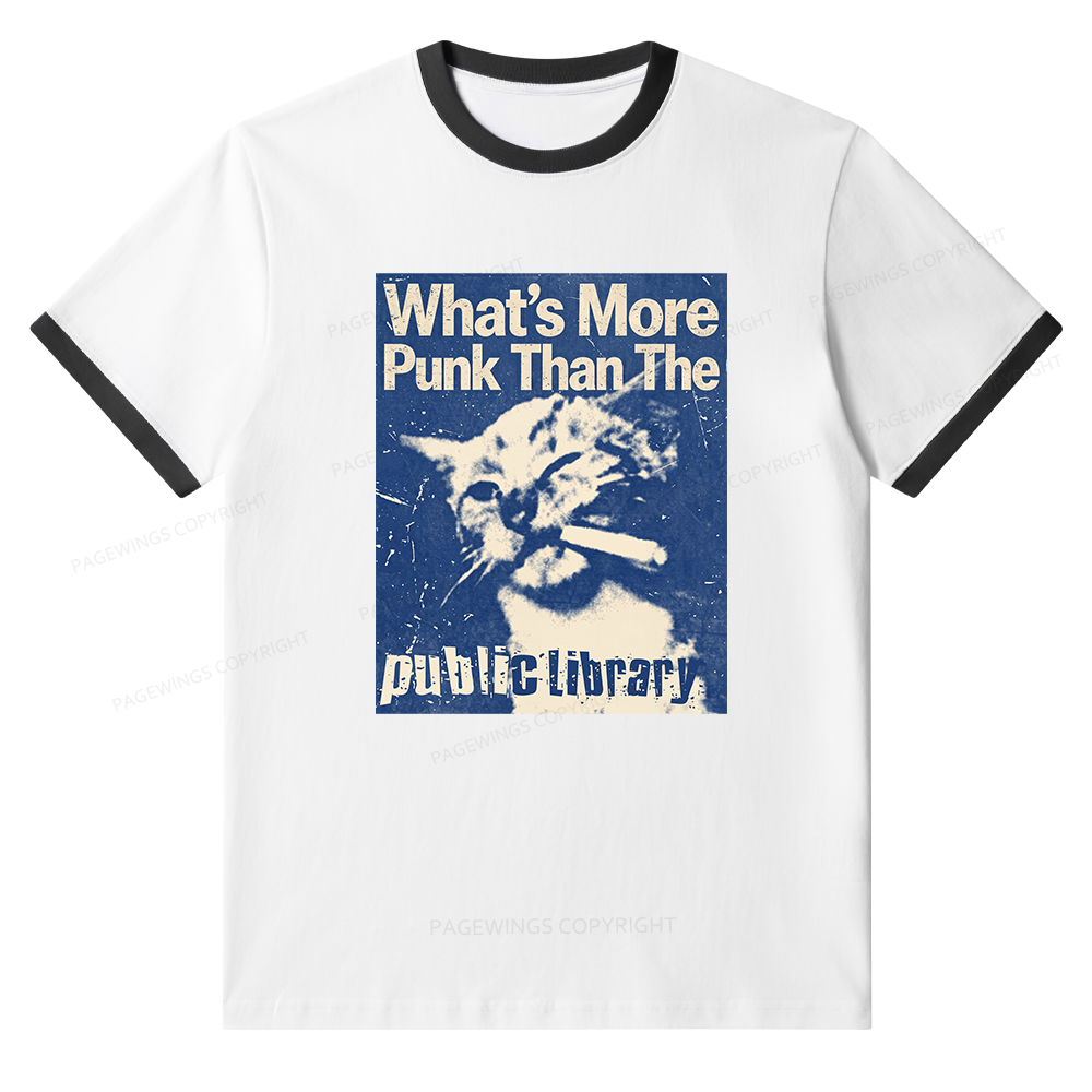 Pagewings What's More Punk Than The Public Library Unisex Ringer T-Shirt 