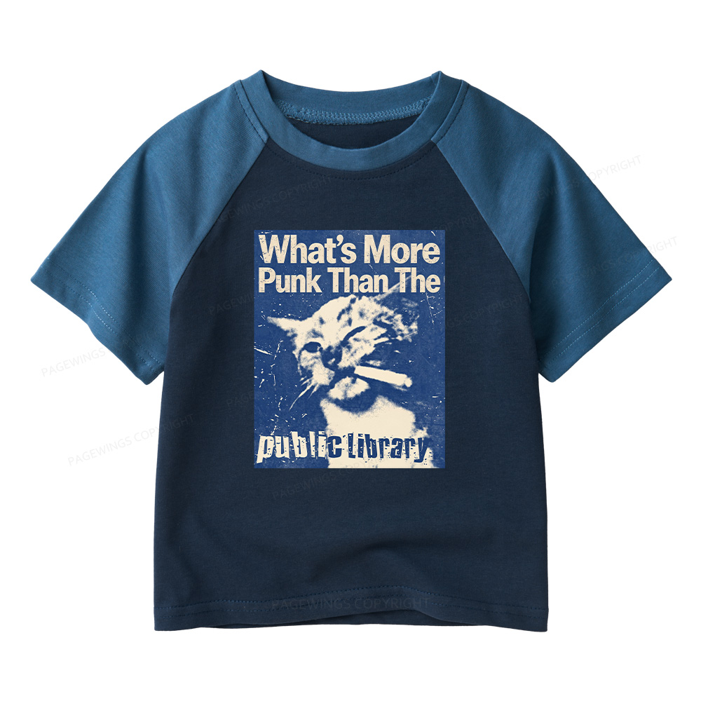 Pagewings What's More Punk Than The Public Library Kids Raglan T-shirt 