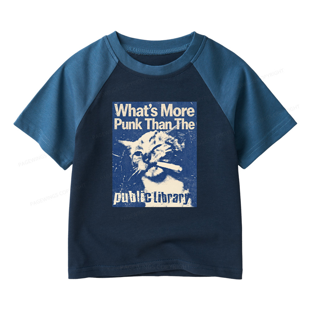 Pagewings What's More Punk Than The Public Library Kids Raglan T-shirt