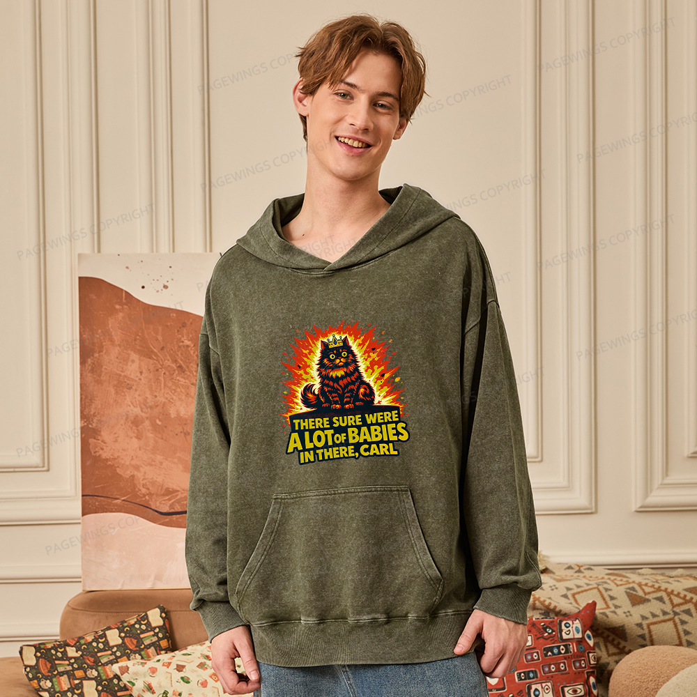 Pagewings A Lot Of Babies In There15452 Book Unisex Washed Hoodie