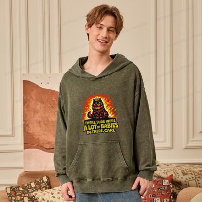 Pagewings A Lot Of Babies In There15452 Book Unisex Washed Hoodie