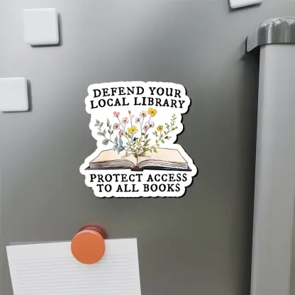 Pagewings Books Save Lives Protect Libraries Fridge Magnet