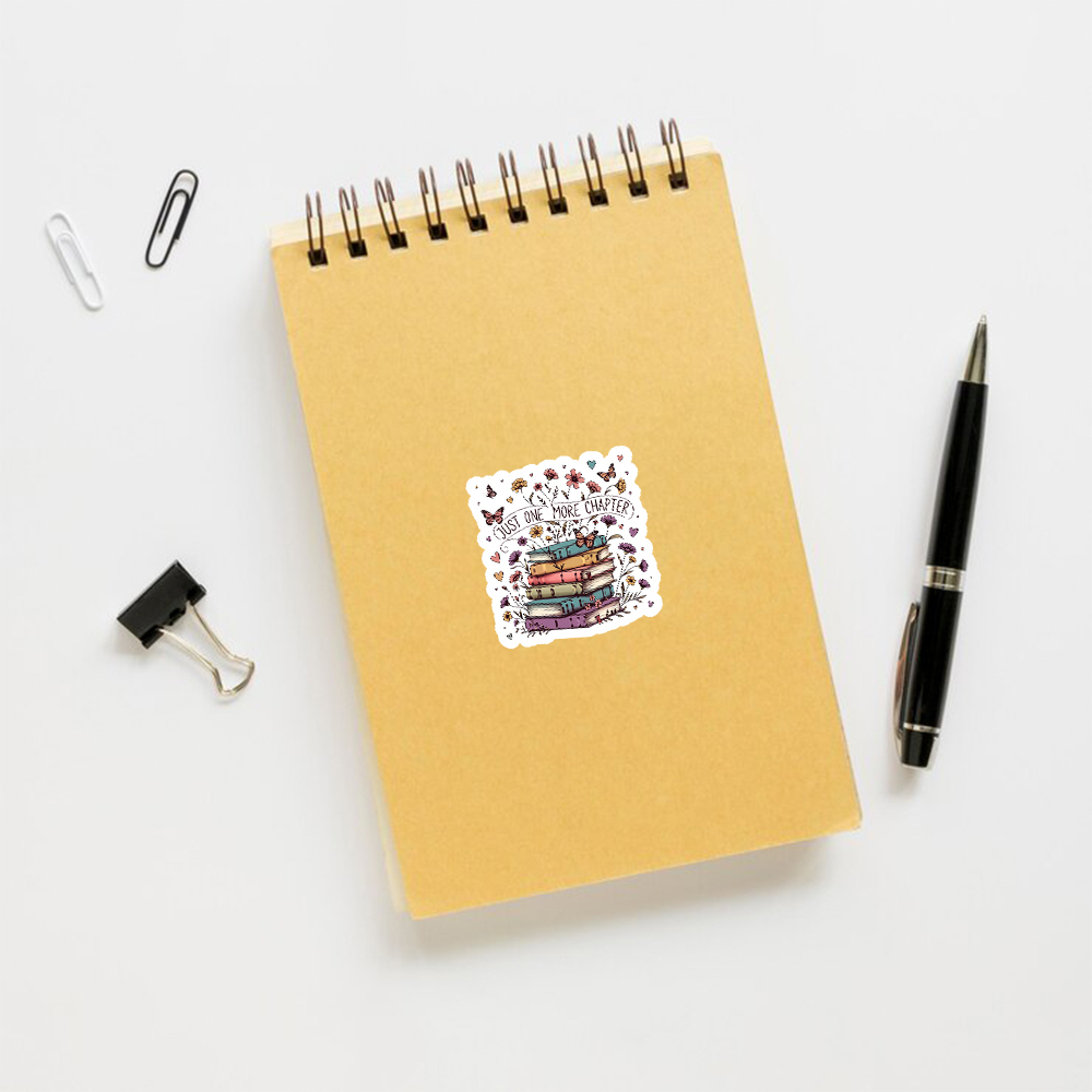 Pagewings Floral Books Sticker