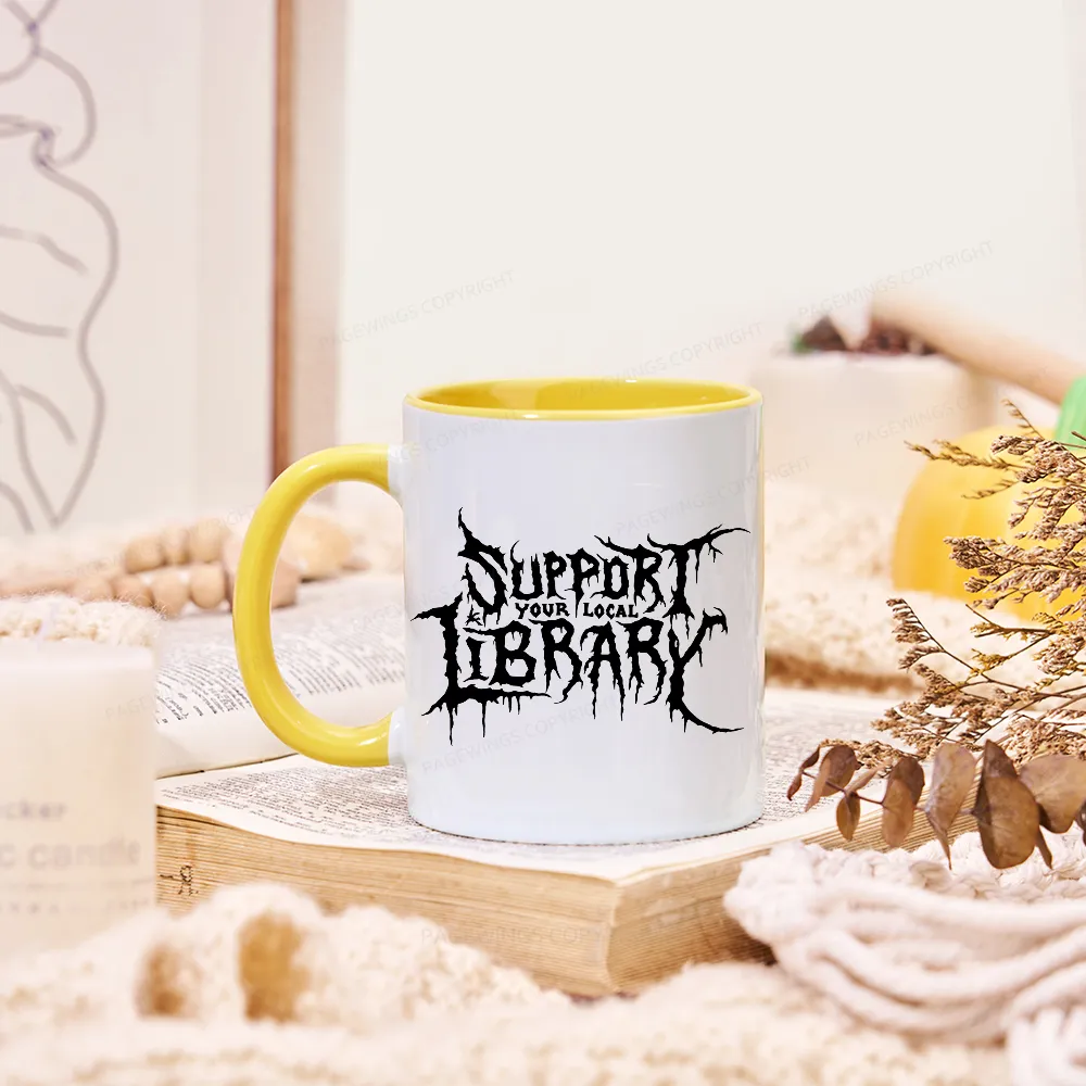 Pagewings Support Your Local Library Mug