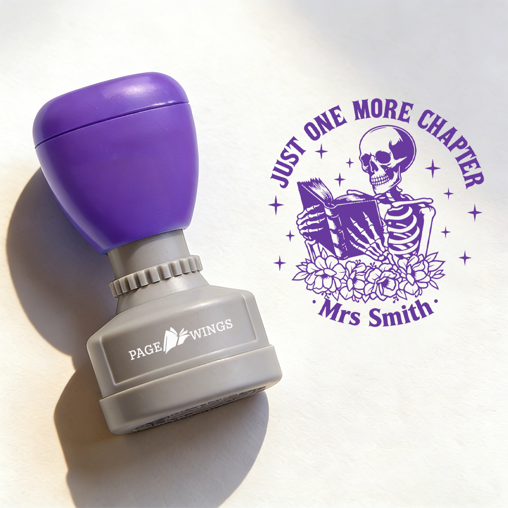 Pagewings Personalized Personalized Just One More Chapter Stamp