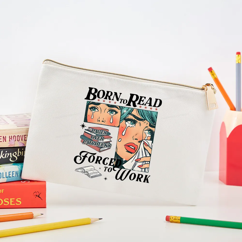 Pagewings Born To Read Bookish Pouch