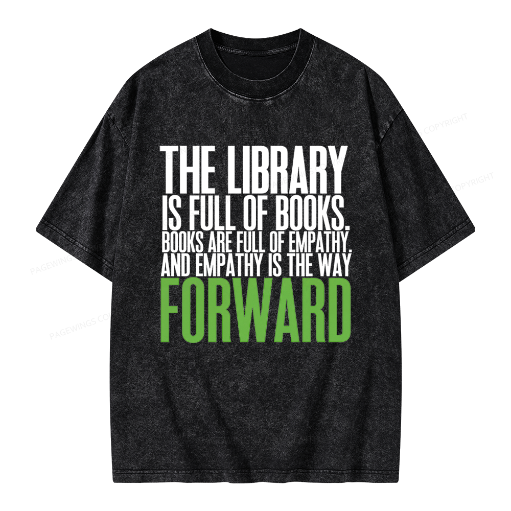 Pagewings Books Are Full of Empathy Unisex Washed T-shirt