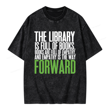 Pagewings Books Are Full of Empathy Unisex Washed T-shirt