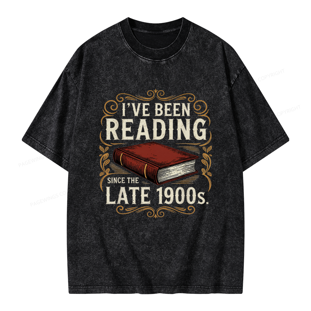 Pagewings Reading Since the Late 1900s Unisex Washed T-shirt