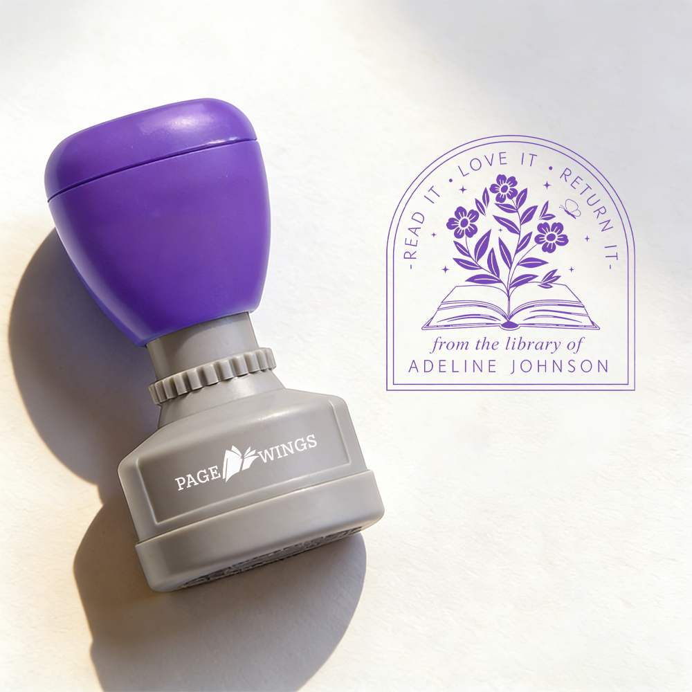Pagewings Personalized Teacher Library Stamp