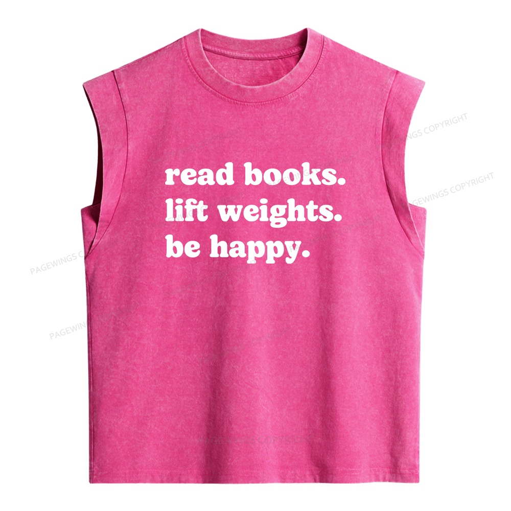 Pagewings Book Lover Gym Women's Washed Tank Top
