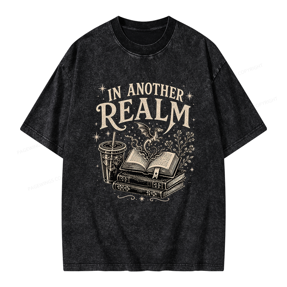 Pagewings Fantasy Reader Unisex Washed T-shirt