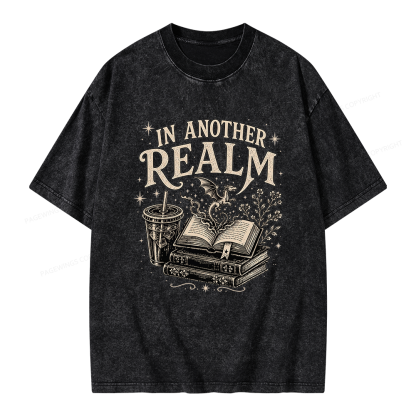 Pagewings Fantasy Reader Unisex Washed T-shirt