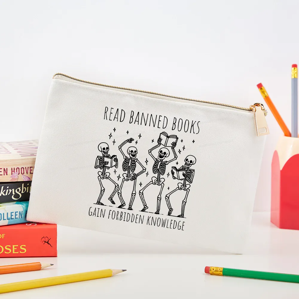 Pagewings Reading Books Tee Book Lover Gift Pouch