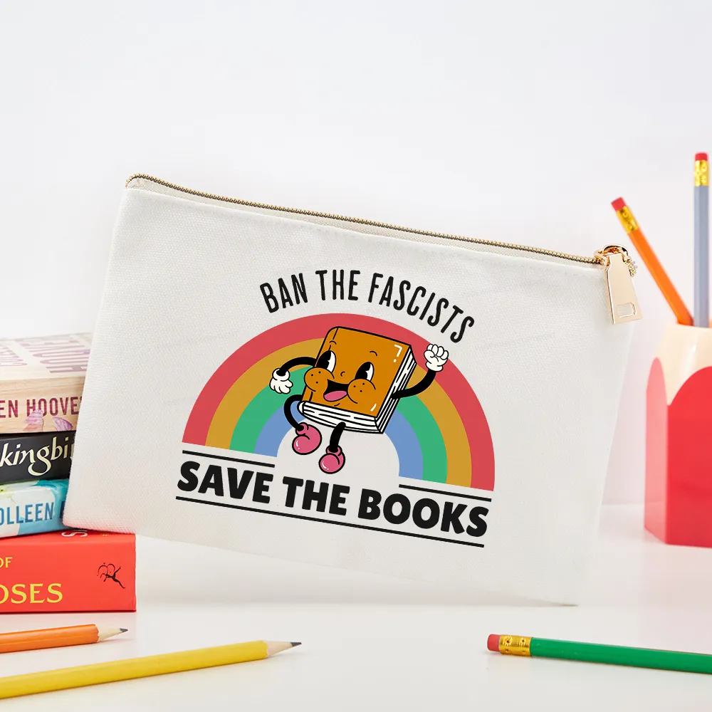 Pagewings Ban The Fascists Save The Books Pouch