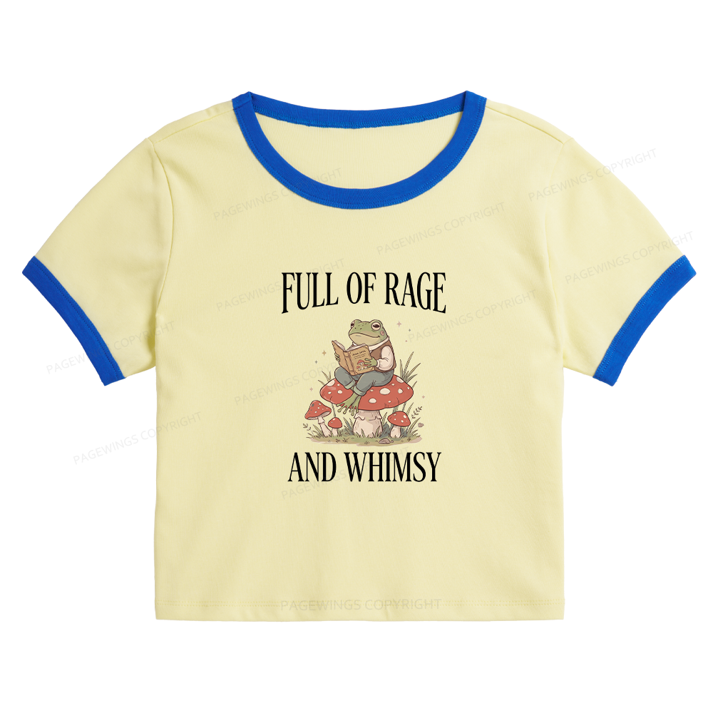 Pagewing Full of Rage and Whimsy16105 Baby Tee Cropped Ringer T-Shirt