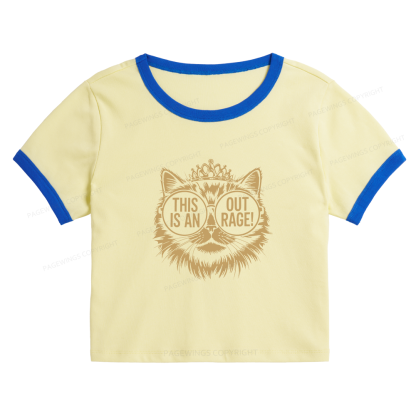 Pagewings This Is An Outrage13991 Baby Tee Cropped Ringer T-Shirt