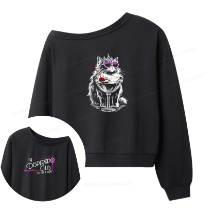 Pagewings Desperado Club 15506 Bookish Women Off Shoulder Sweatshirt