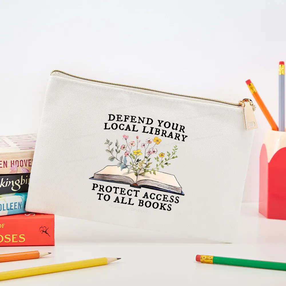 Pagewings Books Save Lives Protect Libraries Pouch