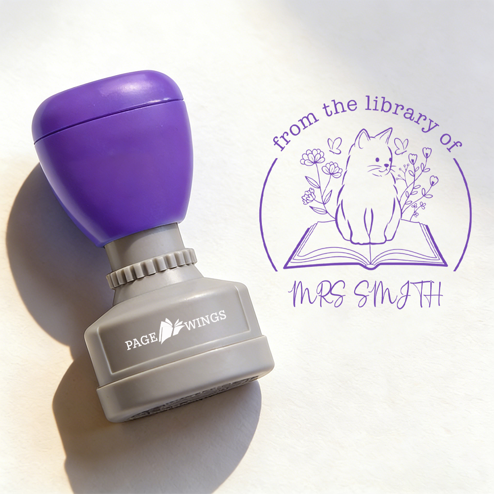 Pagewings Personalized Name From the Library Stamp