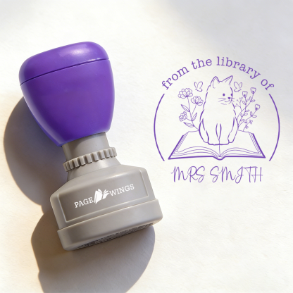 Pagewings Personalized Name From the Library Stamp