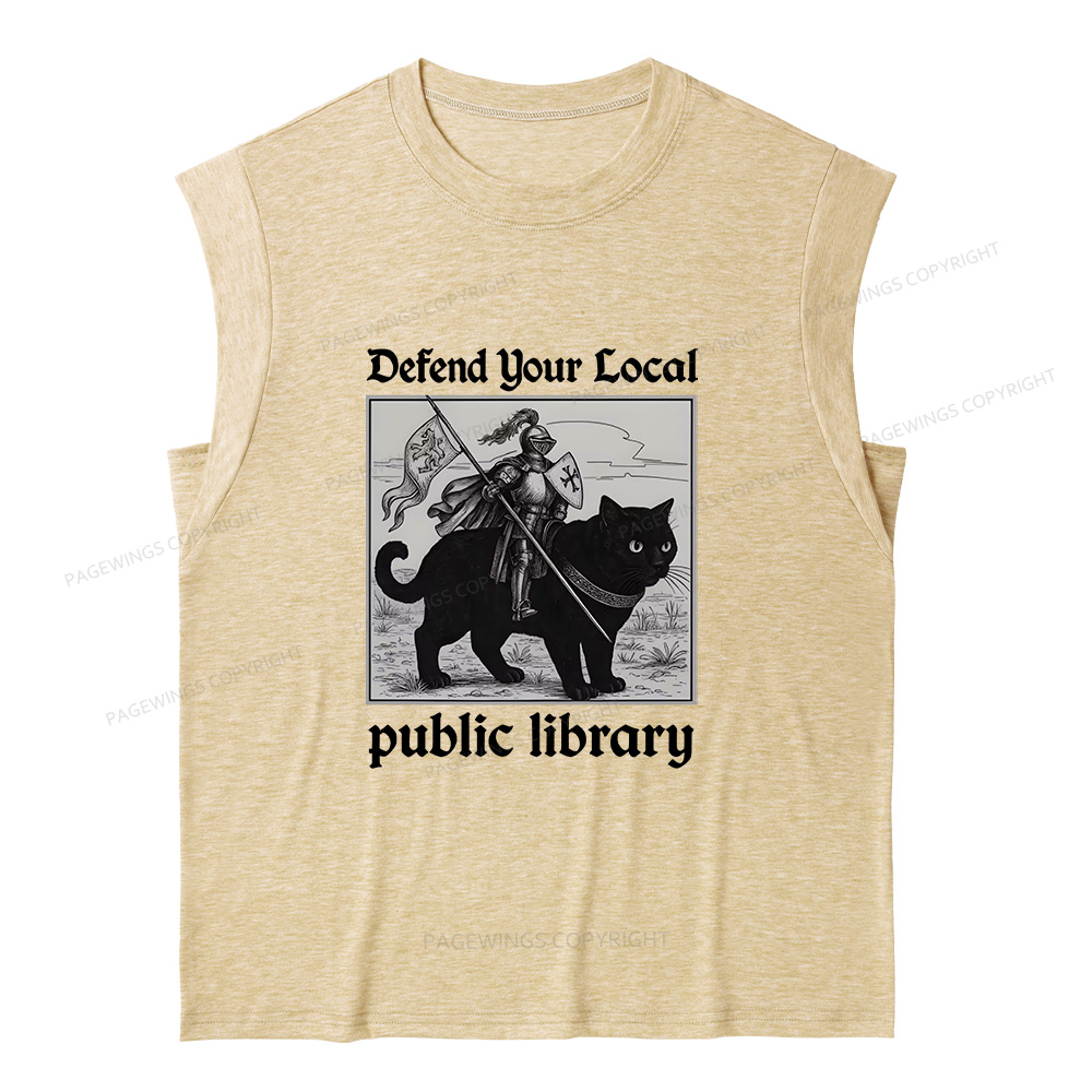 Pagewings Defend Your Local public library12628 Bookish Women's Heather Tank Top