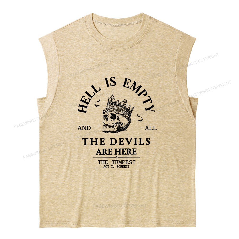 Pagewings Hell Is Empty And All The Devils Are Here12082 Bookish Women's Heather Tank Top