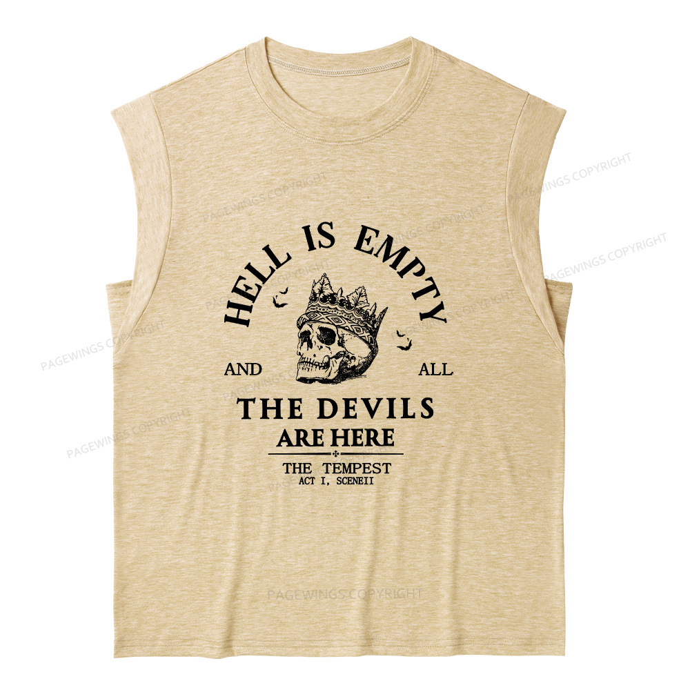 Pagewings Hell Is Empty And All The Devils Are Here12082 Bookish Women's Heather Tank Top