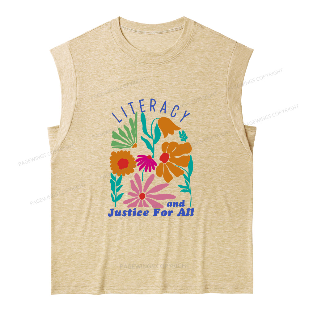 Pagewings Literacy And Justice 12225 Bookish Women's Heather Tank Top
